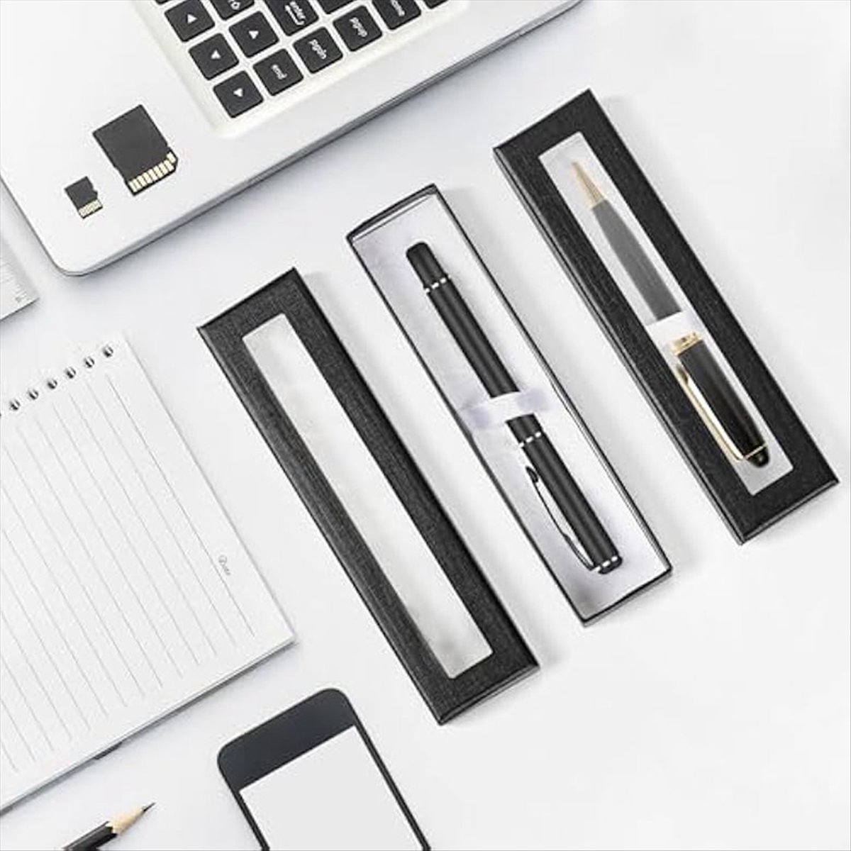 Pen Rest Single - 10 Adet Şeffaf Kapaklı Boş Kalem