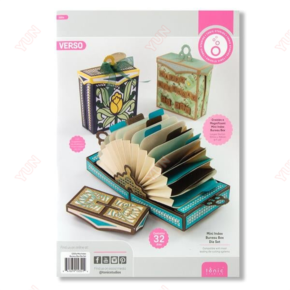 Card Index Box - Mini İndeks Bürosu Kutu Kalıp Seti