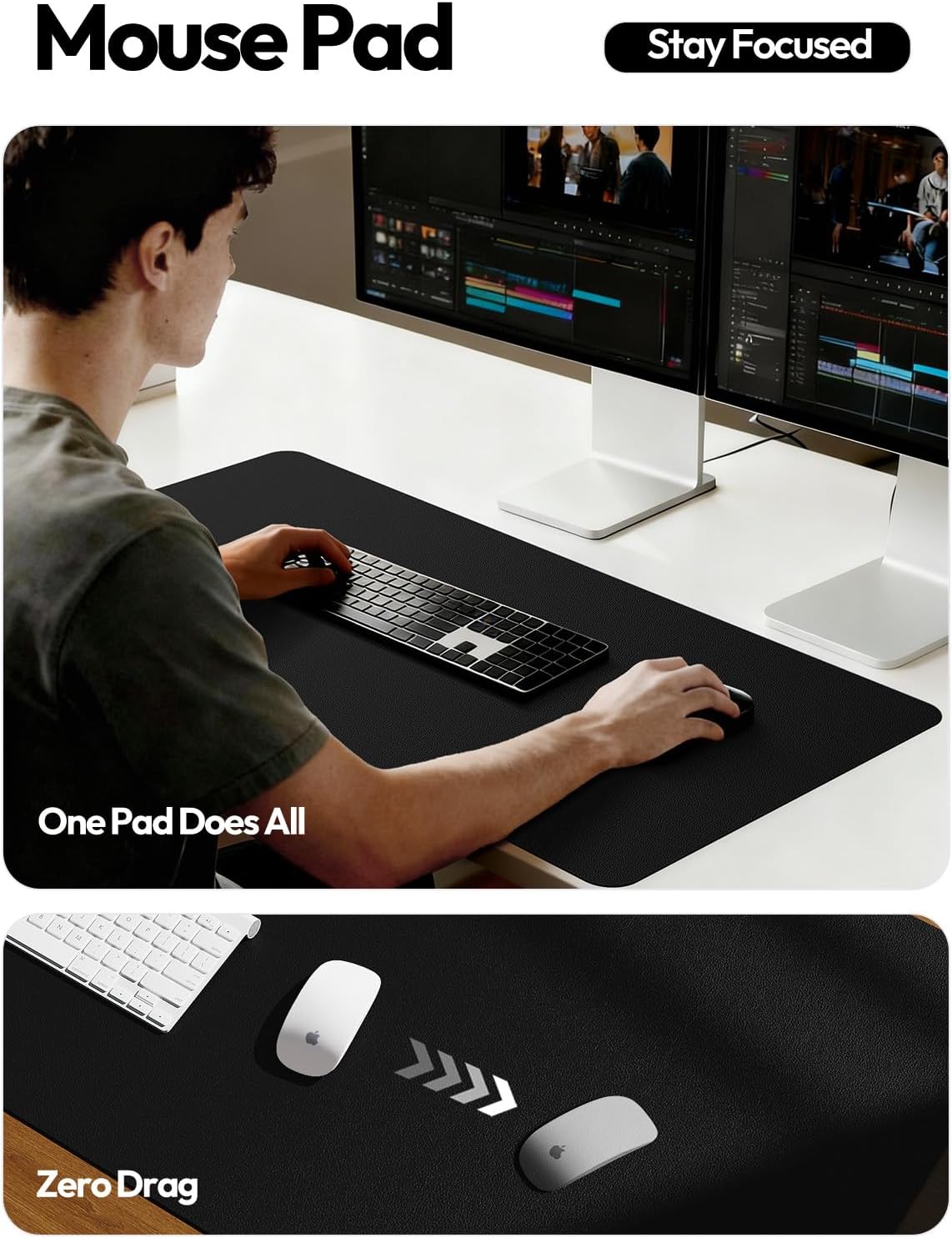 Büyük PU Deri Masa Pedi Koruyu - Leather Desk Pad incelemesi ve fiyatı