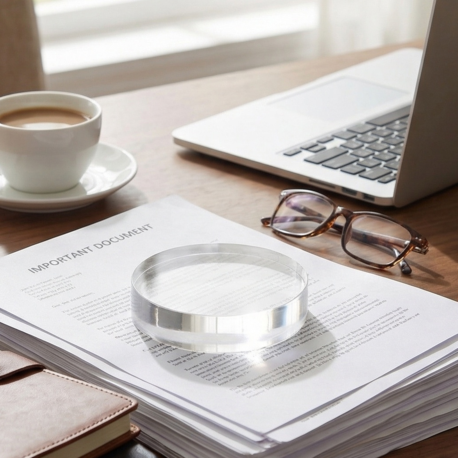 Şeffaf Yuvarlak Kristal Kağıt  - Paper Weight Crystal incelemesi ve fiyatı