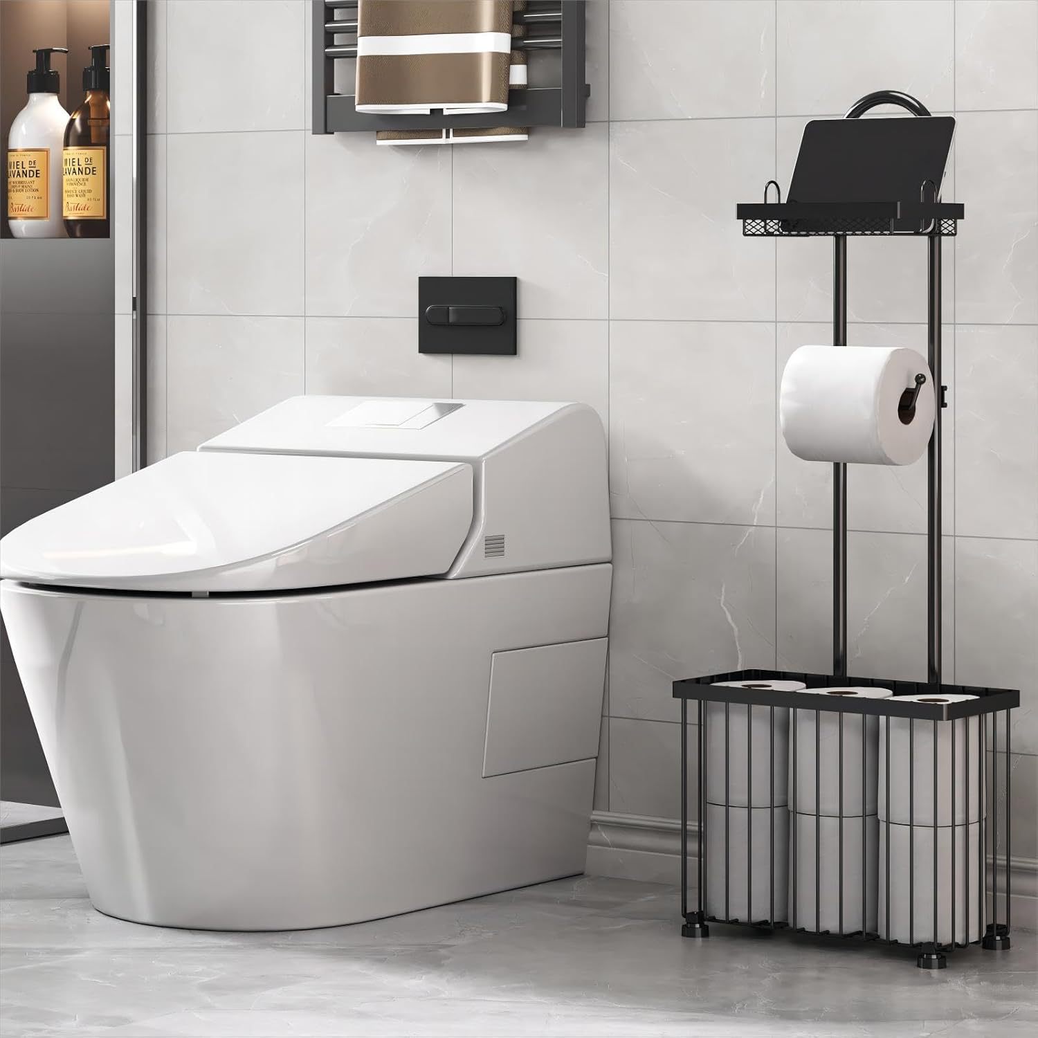 Siyah renkli ev tipi banyo kağ - Magazine Holder Rack incelemesi ve fiyatı